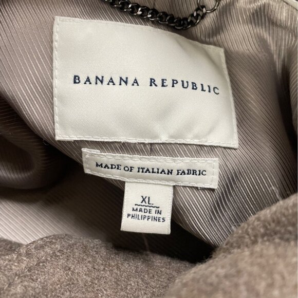 Banana Republic Womens Brown Wool Blend Button-Front Coat Sz XL - Picture 6 of 8